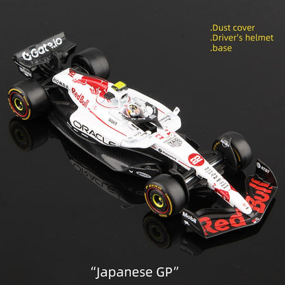 Bburago 1:43 2025 F1 Modelo com Capacete em Liga Miniatura de Metal Fundido Fórmula Carro de Corrida Brinquedo MCL39 W16 SF25 RB21