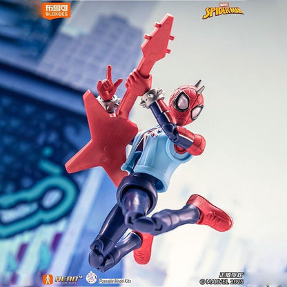 Bonecos de Montar Blokees Hobie Brown Spider-Man Duende Verde Homem-Areia Electro Shocker Spider-Man 2099 Brinquedos de Coleção Montáveis Presentes