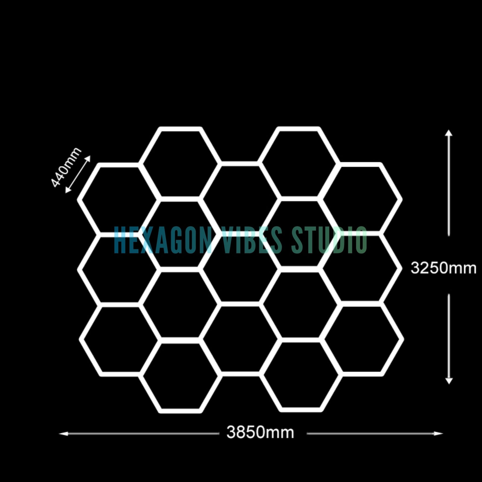 Garage Hexagon LED Light 50000H 6500K Ultra Bright for Home Gym Barbershop Car Detailing Bar Basement Workshop Ceiling Lighting