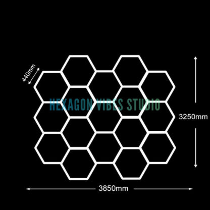 Garage Hexagon LED Light 50000H 6500K Ultra Bright for Home Gym Barbershop Car Detailing Bar Basement Workshop Ceiling Lighting
