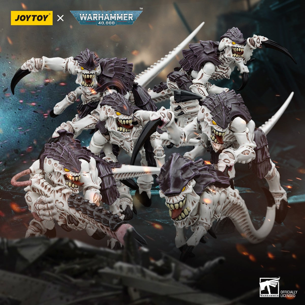 [EM ESTOQUE]JOYTOY Warhammer 40K Action Figure Tyranids Hive Fleet Leviathan Anime figures Brinquedos