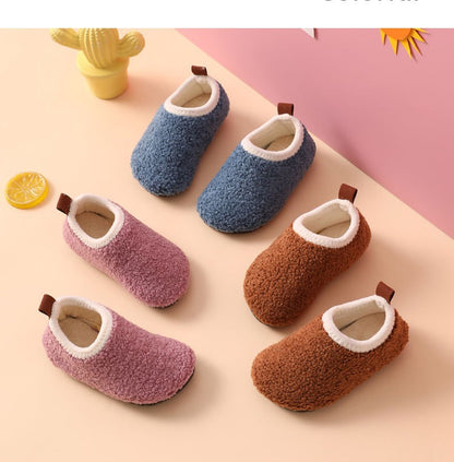 Evshine Curly Plush Children Shoes Super Warm Boys Girls Cotton Shoes Comfortable Casual Fuzzy Shoes Non-Slip Kids Cotton Shoes