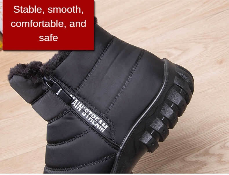 2025 Winter Men Ankle Snow Boot Waterproof Non Slip Shoe for Men Casual Keep Warm Plush Plu Size Couple Footwear Chaussure Homme