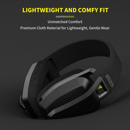 BINNUNE BW06 2.4GHz Wireless Gaming Headset with Mic for PS5 PS4 PC Mac Playstation Bluetooth Gaming Headset with Microphone