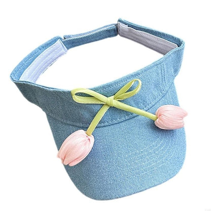 Women Casual Summer Sun Hat Adjustable and Breathable Hollow Top Outdoor Caps