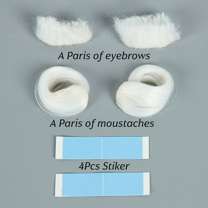 Conjunto de Peruca e Barba de Papai Noel REEWES para o Natal, Acessório de Cosplay, Peruca Sintética Loira para Homens, Fantasia de Halloween