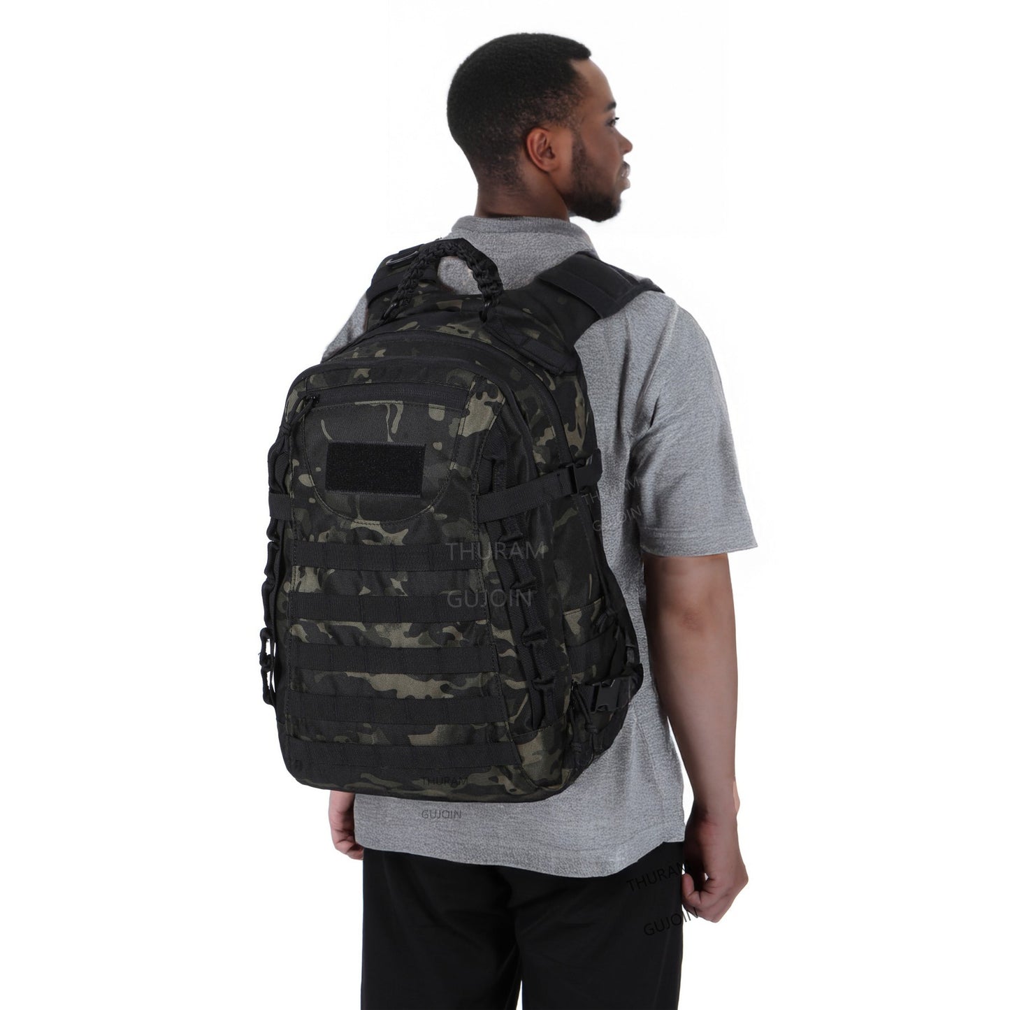 Mochila Tática de 38L, Estilo de Mochila de Grande Capacidade Impermeável para Exterior com Sistema MOLLE, para Caminhada, Acampamento, Viagem ou Mochila de Fuga