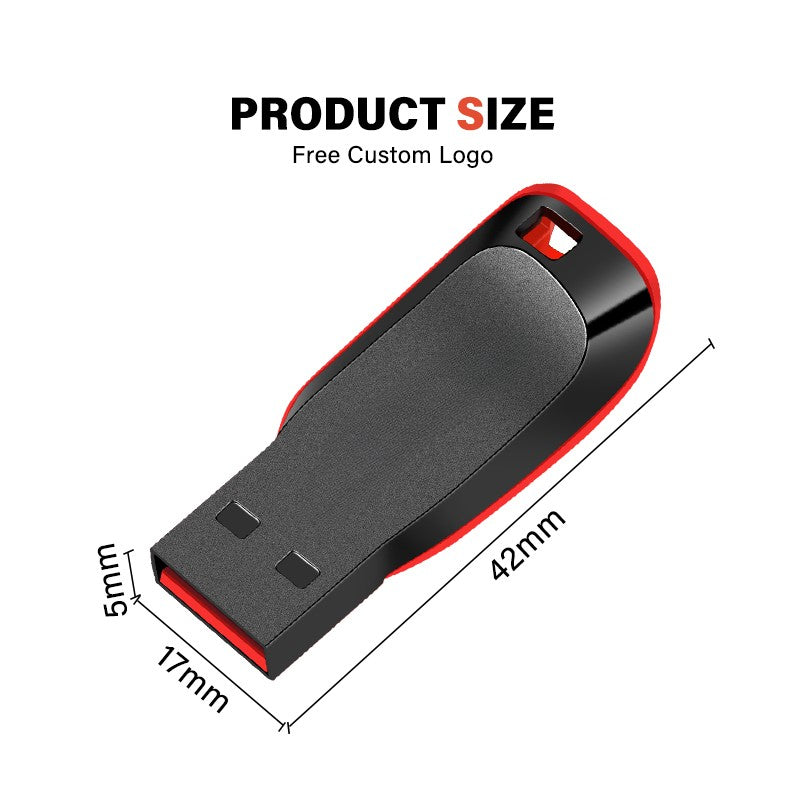 Pendrive USB 2.0 de Alta Velocidade 64GB 32GB 16GB 8GB Memória USB Flash Drives Impermeáveis U Disk 128GB 512GB