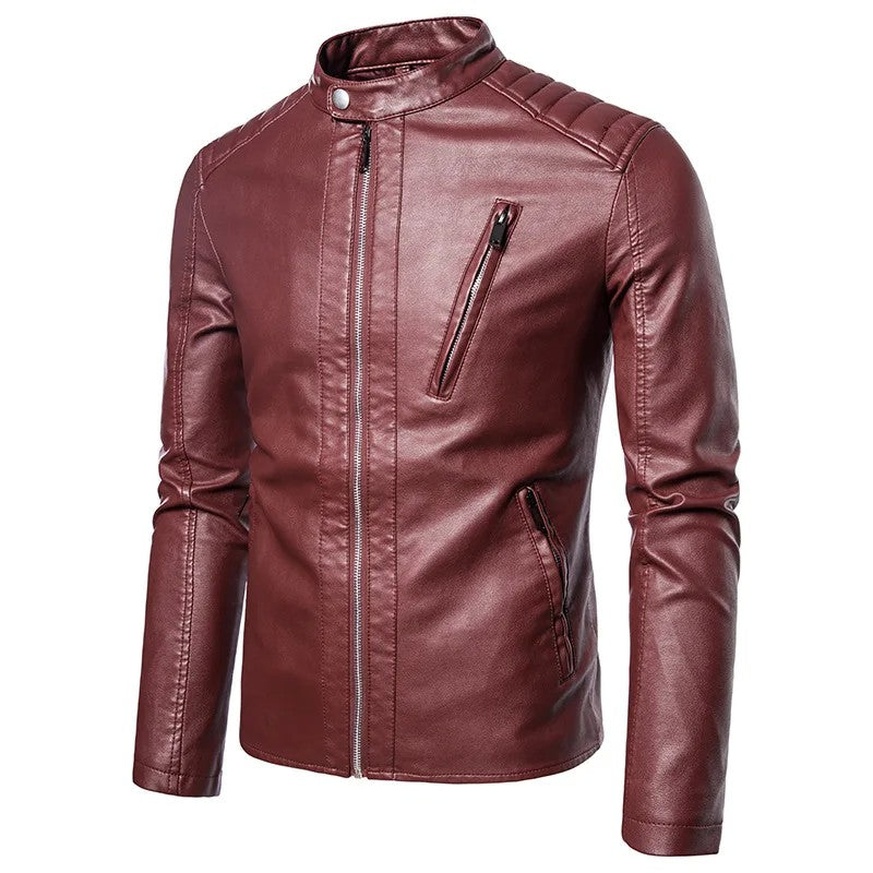 Men 2024 Faux Leather Jacket Motorcycle Autumn Men's Jackets White Jaqueta De Couro Masculina Outwear Male PU Leather Coats 5XL