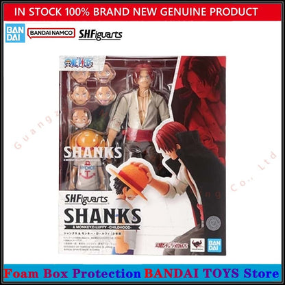 Atacado Bandai 100% Genuíno One Piece Model Kit Anime Figures SHF Monkey D Luffy Nami Shanks Roronoa Zoro Romance Dawn