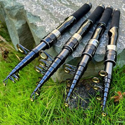 Portable Mini Sea Rod 33cm Closed Length Carbon Fiber Spinning Rod Travel Fishing Pole Rock Rod