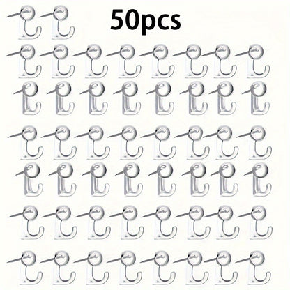 50-Piece Decorative Pushpin Hook with Plastic Head for Cork Boards - Ideal for Photo Walls, Bulletin Boards, and Home Office Sch