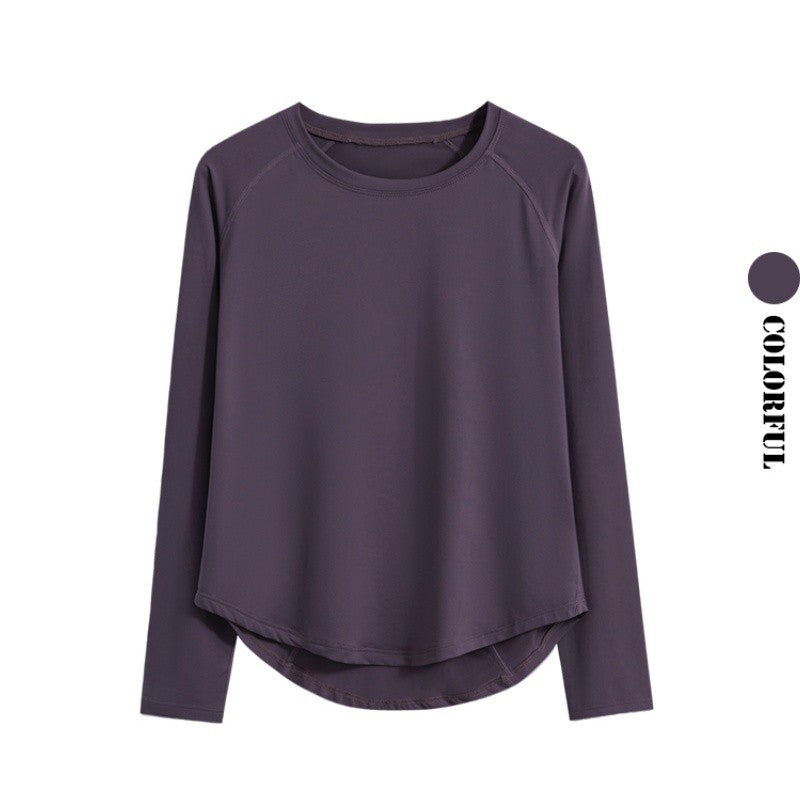 DRUR Long Sleeve Gym Top Women Breathable Quick Dry Workout Tshirt Loose Fit Running Tee Yoga Clothing Sportswear Activewear New