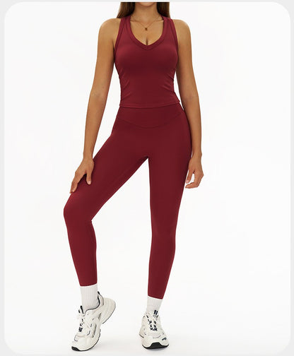 2 Pieces Women's Tracksuit Seamless Yoga Set Workout Outfit Sportswear Gym Clothing High Waist Leggings Fitness Bra Sports Suits