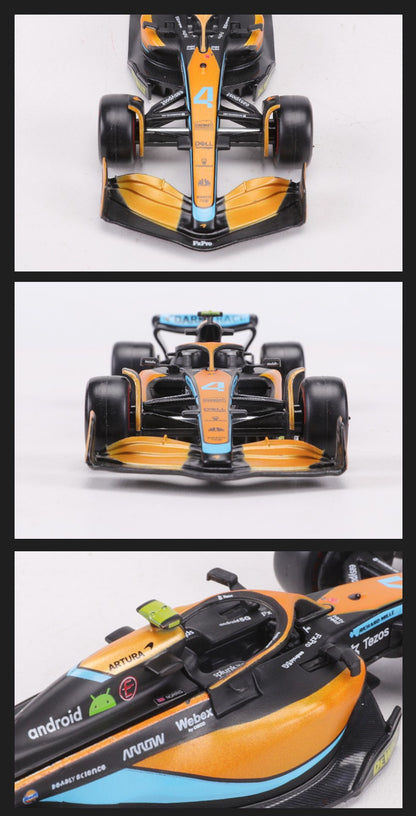 Burago 1:43 2022 McLaren MCL36 F1 Carro de Corrida N.º 3 N.º 4 Modelo de Carro em Liga