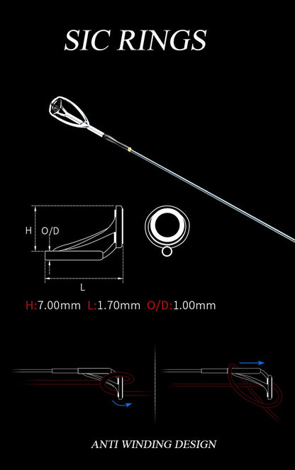 Vara de pesca de truta L+UL Dicas de vara de pesca leve para trutas Vara de pesca giratória/casting Isca de pesca Isca de pesca de polvo Lula de pesca