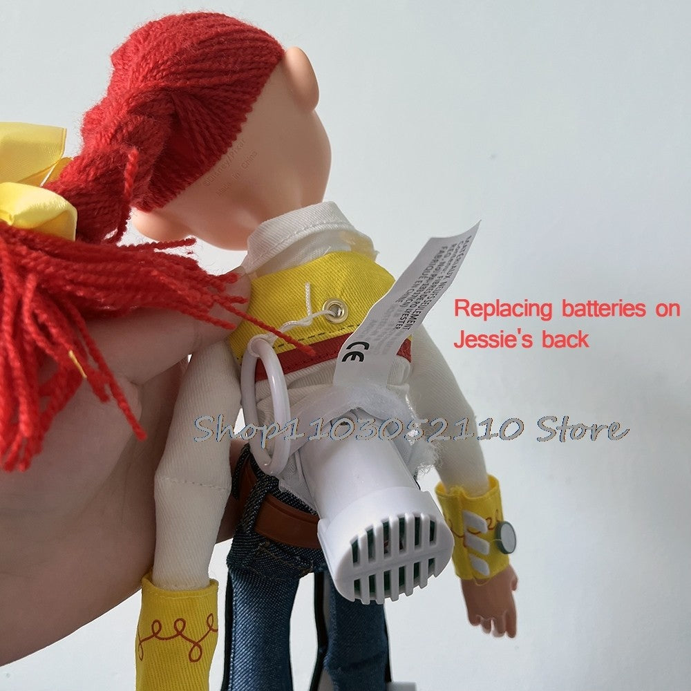 Toy Story 4 Woody e Jessie Articulados com Falas Canto Macio Fofo Anime Figura Decoração Modelo Presente de Aniversário Brinquedos