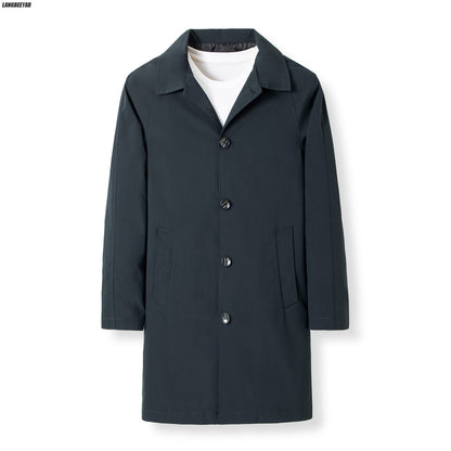 Top Quality Korean New Brand Casual Fashion Long Men Trench Coat  Windbreaker Overcoat Slim Fit Long Jacket Men Clothing