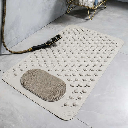 Anti-slip Shower Stall Mat Shower Room Mats with Suction Cup Non-slip Bath Rug Foot Massage Shower Carpet for Home Bathroom