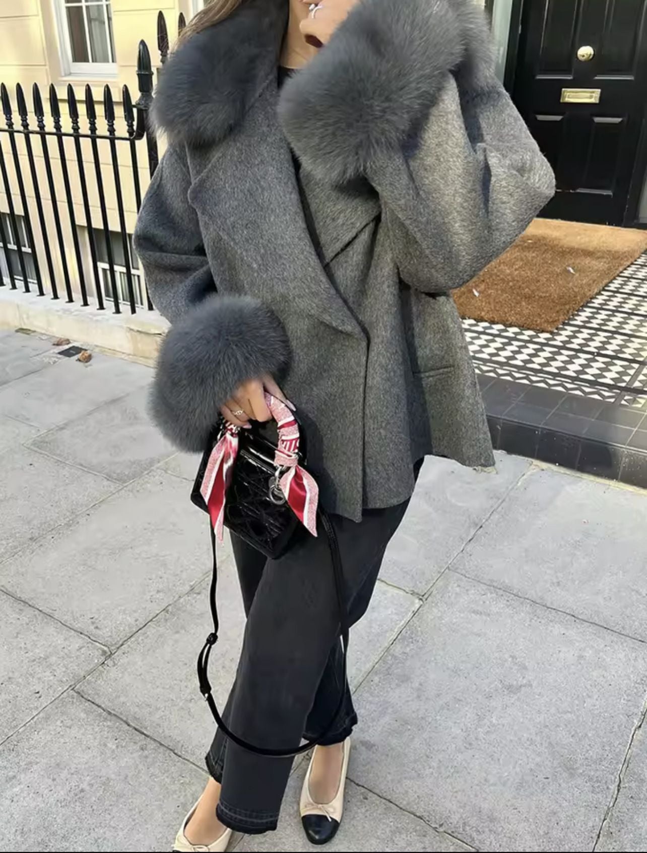 UCXQ Fashion Loose Warm Coat Women's Turn Down Collar Long Sleeve Covered Button Cardigan Coats 2025 Autumn Winter New 23Z4030