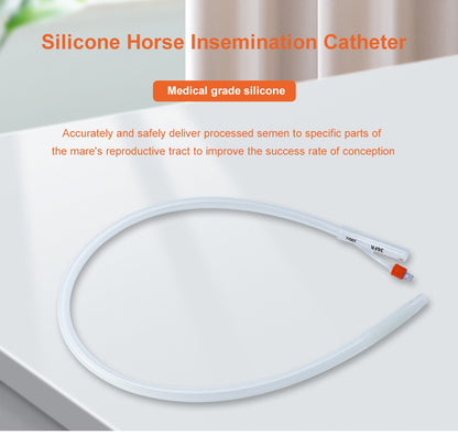 Sonda de Inseminação de Silicone Cateter Cavalo Tubo IA 36Fr 80cm Com Saco Ferramentas de Reprodução Equina Equipamento Veterinário Para Hospital de Animais