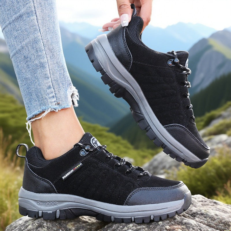Women's Anti Slip Hiking Shoe Retro Wedge-shaped Platform Outdoor Sneakers Comfortable Breathable Camping Hiking Shoes for Women