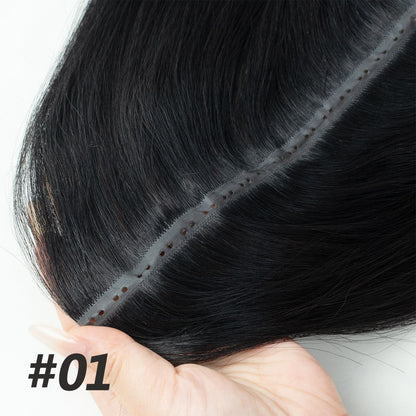 Extensões de cabelo humano Butterfly Twin Tabs Invisible Weft Trama Invisível Fita Plana PU Buraco Invisível Cabelo Humano Real de 25cm Sem Cola 40-50g