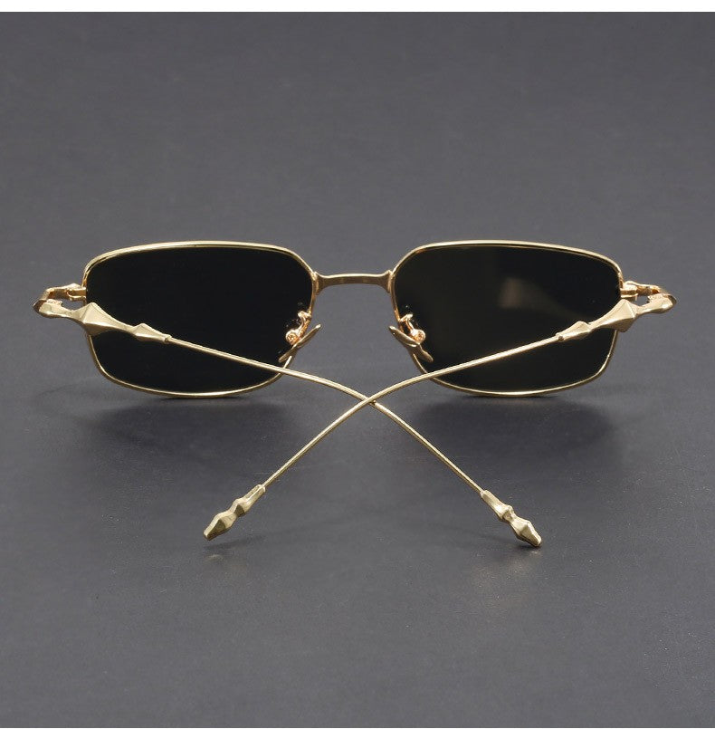 Óculos de Sol Retangulares Pequenos Femininos com Armação Fina, Óculos Anti-Luz Azul, Armações de Óculos Modernas, Óculos Vintage UV400 Gafas De Sol