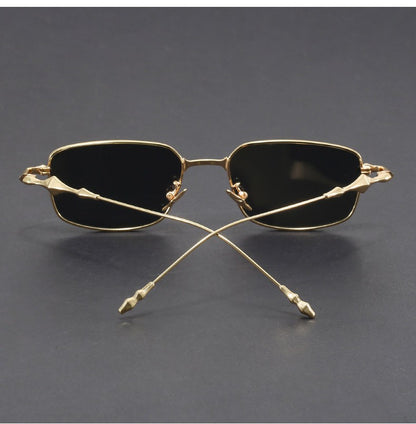 Óculos de Sol Retangulares Pequenos Femininos com Armação Fina, Óculos Anti-Luz Azul, Armações de Óculos Modernas, Óculos Vintage UV400 Gafas De Sol