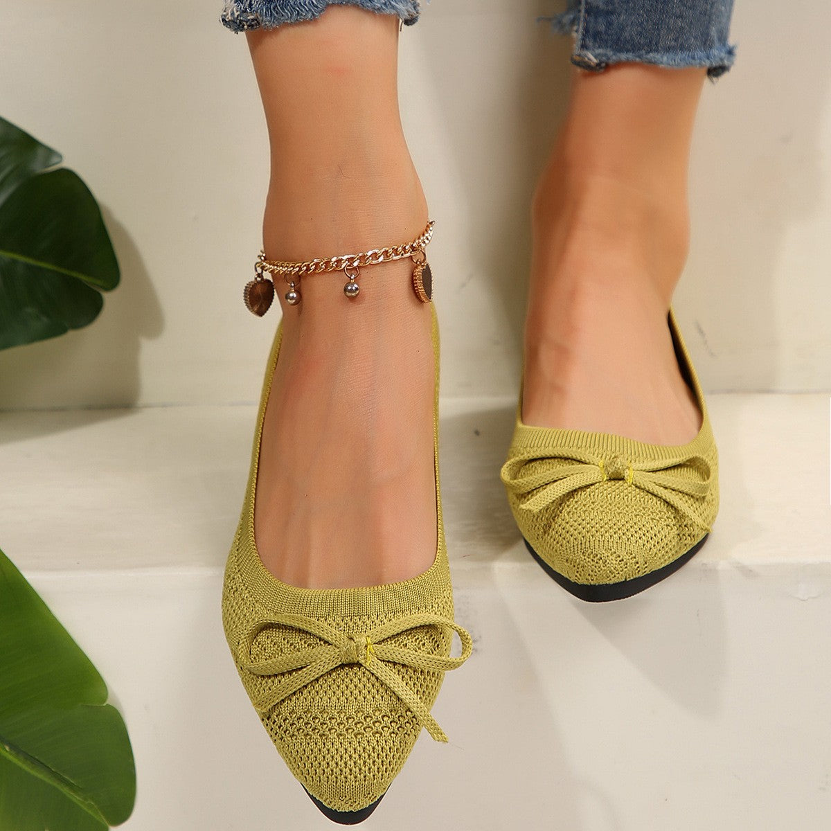 Summer 2024 New Style Pointed Toe Shallow Mouth Breathable Comfortable Casual Flats Shoes Wear-resistant Non-slip Loafers Women