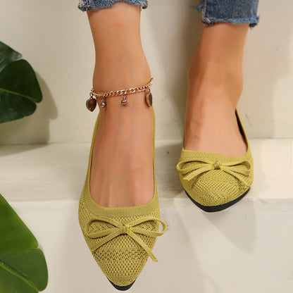 Summer 2024 New Style Pointed Toe Shallow Mouth Breathable Comfortable Casual Flats Shoes Wear-resistant Non-slip Loafers Women