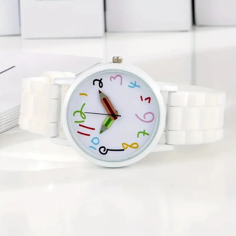 Ladies little fresh Jelly silicone pencil digital quartz watch for middle and high school simple leisure sports pointer watch