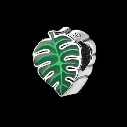925 Sterling Silver Green Series Flower Tree Apple Pendant DIY Fine Beads Fit Original Charms Bracelet Women Jewelry Diy
