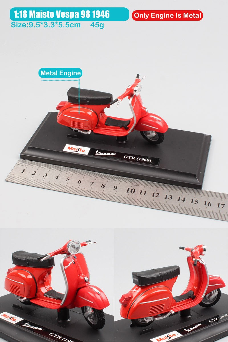 Maisto 1/18 Piaggio Vespa Scooter 98 PK 125 GTR P150X 300 MP5 Primavera GTS 125CC 150CC 946 Moto Miniatura de Brinquedo de Metal