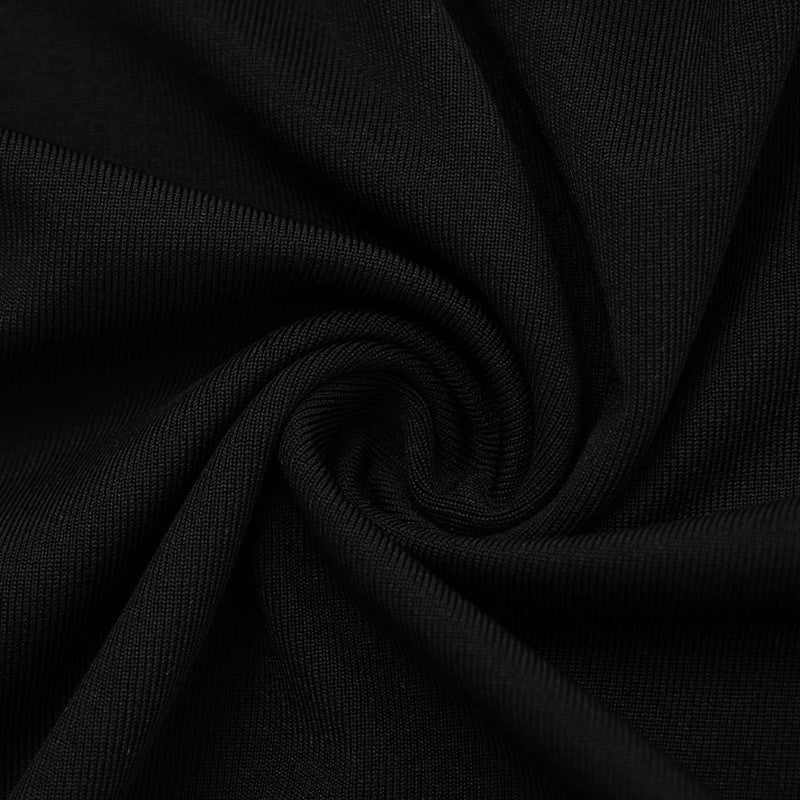 Women Flared-Sleeve Bodycon Pleated Dresses Fashion O-Neck Solid High-Waisted Slim Party Dress Evening Female Mini Dress 2025