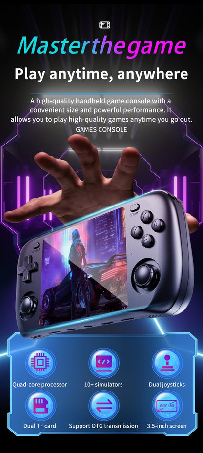 Retro Gaming Console H36S 2026 Handheld Portable Player IPS HD Display 64GB 128GB Open Source OS Classic Games