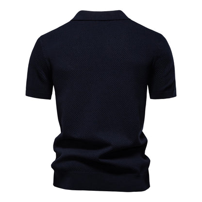 AIOPESON Men's Summer Breathable Polo Shirt Short Sleeve Solid Color Casual Polo Shirts for Men Lightweight Stretch Polo ?