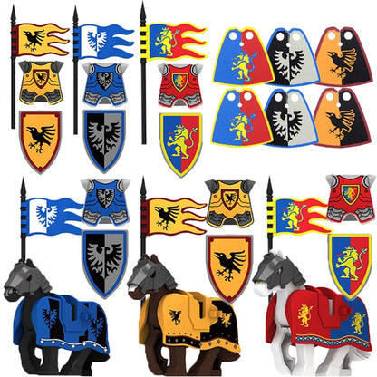 Blocos de Montar Zoológico Medieval Acessórios de Personagens Montarias Animais Cervos Elefantes Camelos Lobos Cavalos de Guerra Tijolos Brinquedos Presentes K080