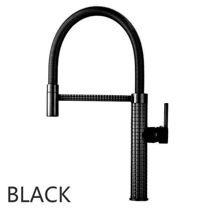 Gold Brass Faucet For Kitchen Sink Rotatable Drop Down Spring Hot And Cold Water Mixers Tap Accessories