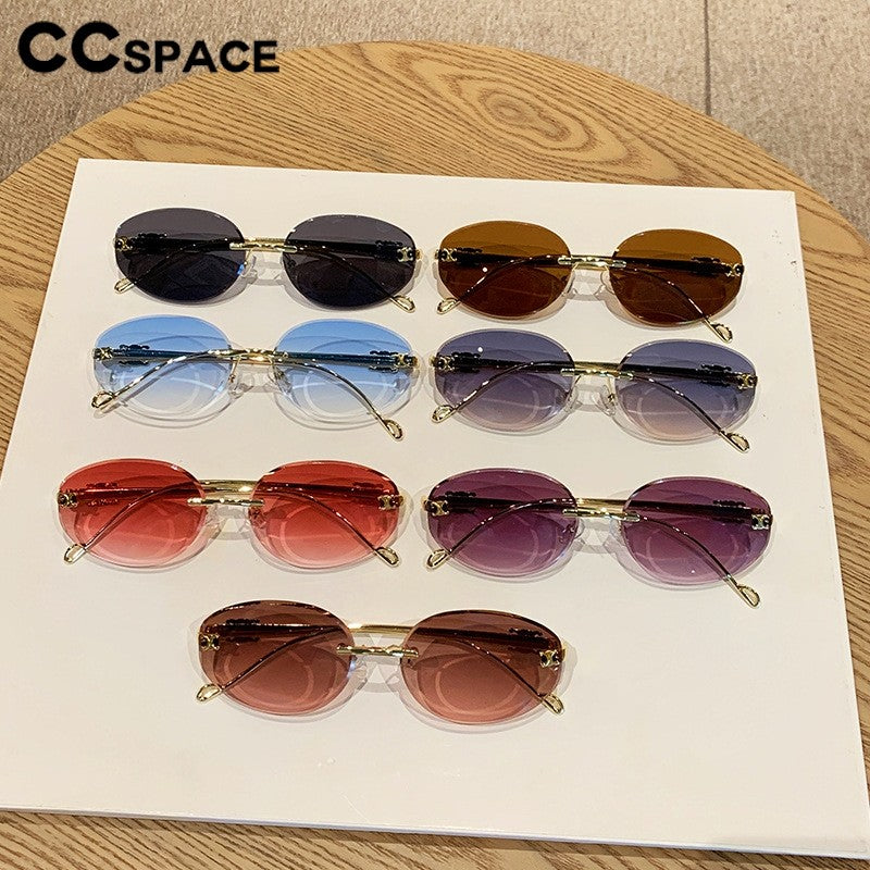 Fashion Rimless Sunglasses Women Trendy Gradient Lens Frameless Square Sun Glasses Female Retro Punk Shades UV400 Eyewear 308336