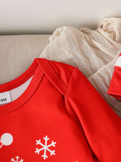 3Pcs My First Christmas Long Sleeve Baby Boys Girl Clothes Sets Newborn Clothing Toddler Autumn Unisex Suits Cute Clothes+Hat