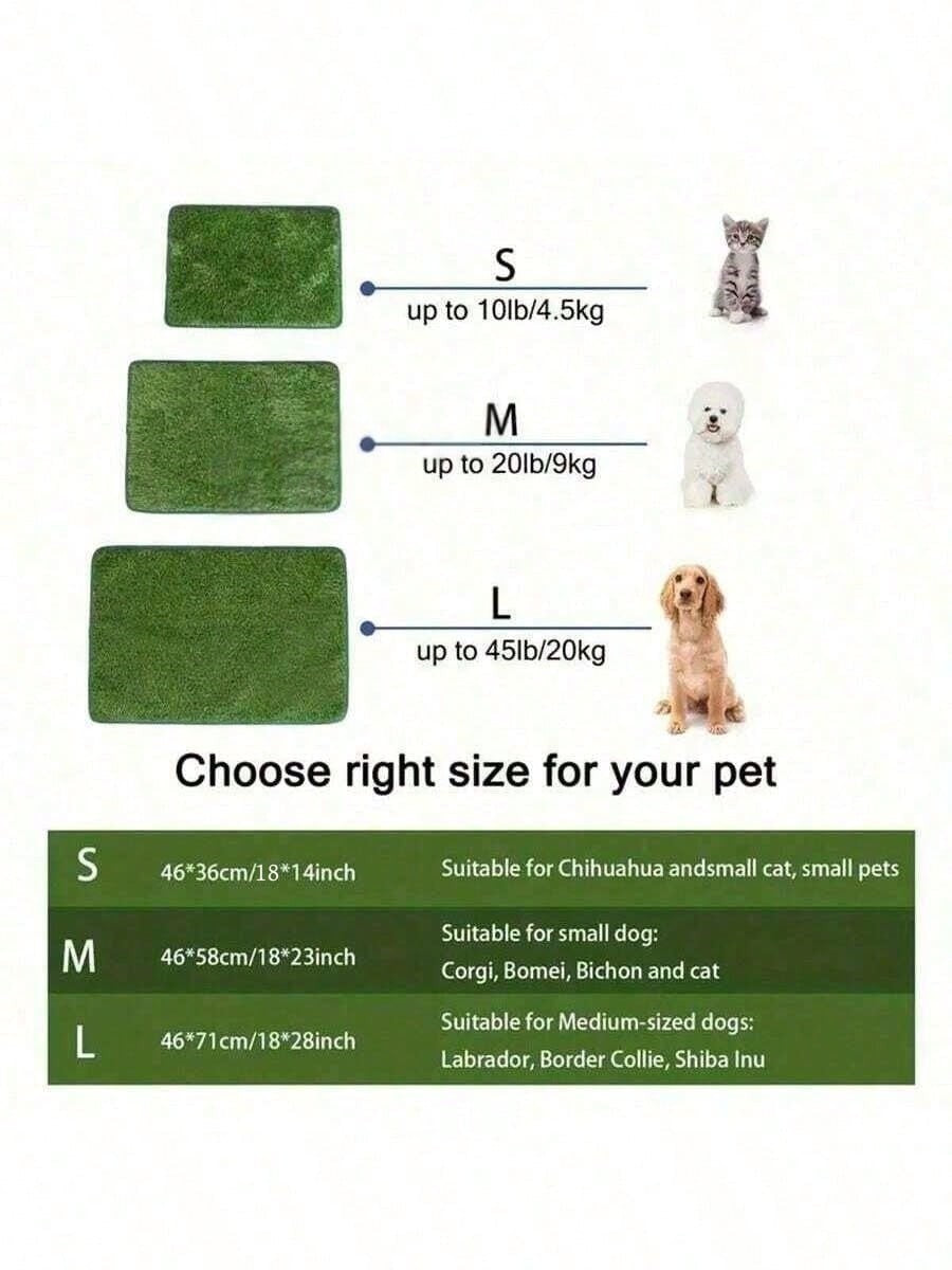 Tapete de Grama Sintética Higiênico para Cães: Antiderrapante, Resistente a Odores, Fácil de Limpar para Treinamento Interno/Externo
