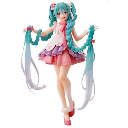Hatsune Miku Figura Anime Menina Modelo Decoração de Mesa Boneca Colecionável Presente para Fãs Estátua Vocaloid Japonesa Kawaii Otaku