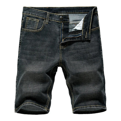 Summer Shorts Jeans Men Denim Pants Stretch Dark Blue Fashion Design Men's Jeans Slim Straight Male Short Jeans Hombre