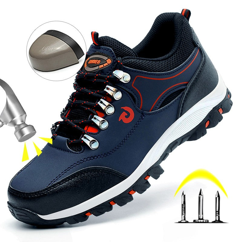 Sapatos de Bico de Aço Masculinos Botas de Trabalho Sapatos de Segurança Antifuro Calçados de Trabalho Protetores Tênis de Segurança Masculino