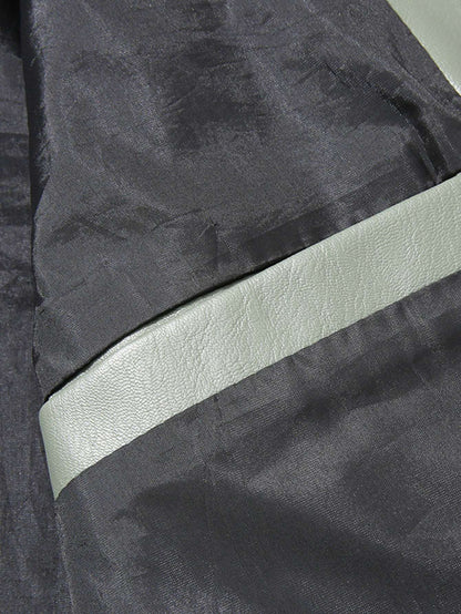 Men's Large Leather Jacket Fashion Collar PU Leather Motorcycle Slimming Cycling Coat New Men Waterproof Leather Jacket