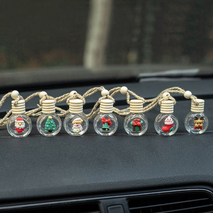 Classic Santa Beard Christmas Car Decor - Empty Fragrance Bottle for Vent, Compact Size Festive Ornament