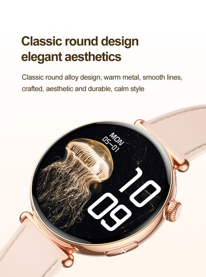 NEW Women Smartwatch 1.32inch AMOLED Screen ECG Sport Watch Blood Pressure Micro physical examination AI dial Health Smart Watch