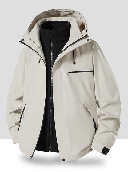 Hiking Jacket Waterproof Women Men 3 in 1 Two-Piece Detachable Windproof Waterproof Mountaineering Ski Jackets Men 2025 New