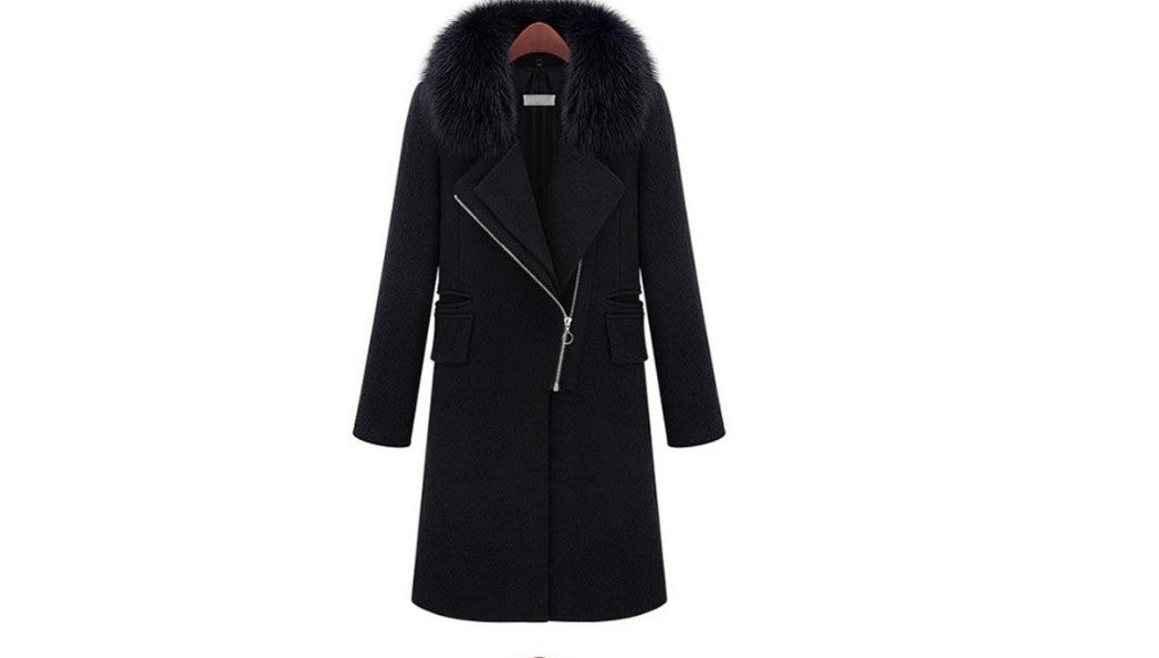 2024 New Winter Fur Collars Cashmere Coat Long With Thick Wool Cloth Coat Of Cultivate One'S Morality Women Clothing Plus Size